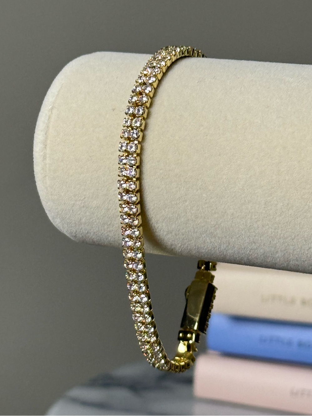 Goldoro 18k Yellow Gold Layered/GF 7” CZ Tennis Bracelet. Brand New! #638